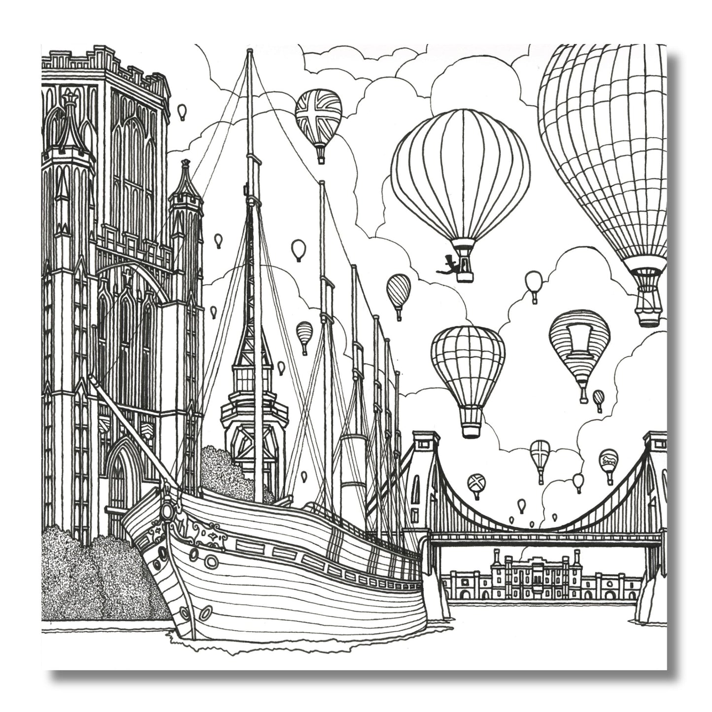 Enchanting British Cities Colouring Book