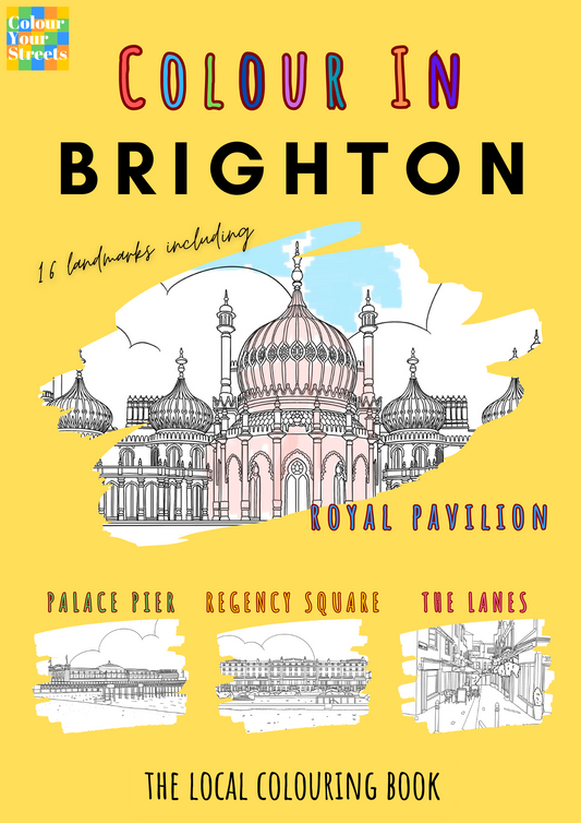 Brighton colouring book front cover