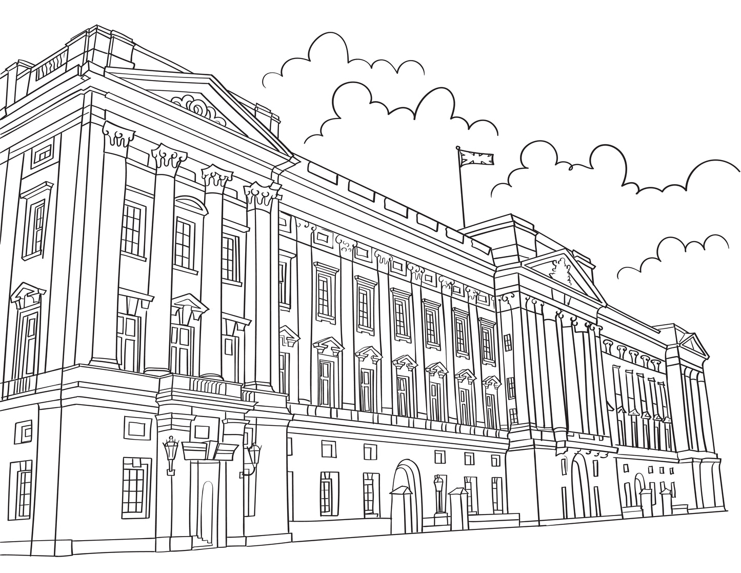 Royal Palaces Colouring Book (A4)