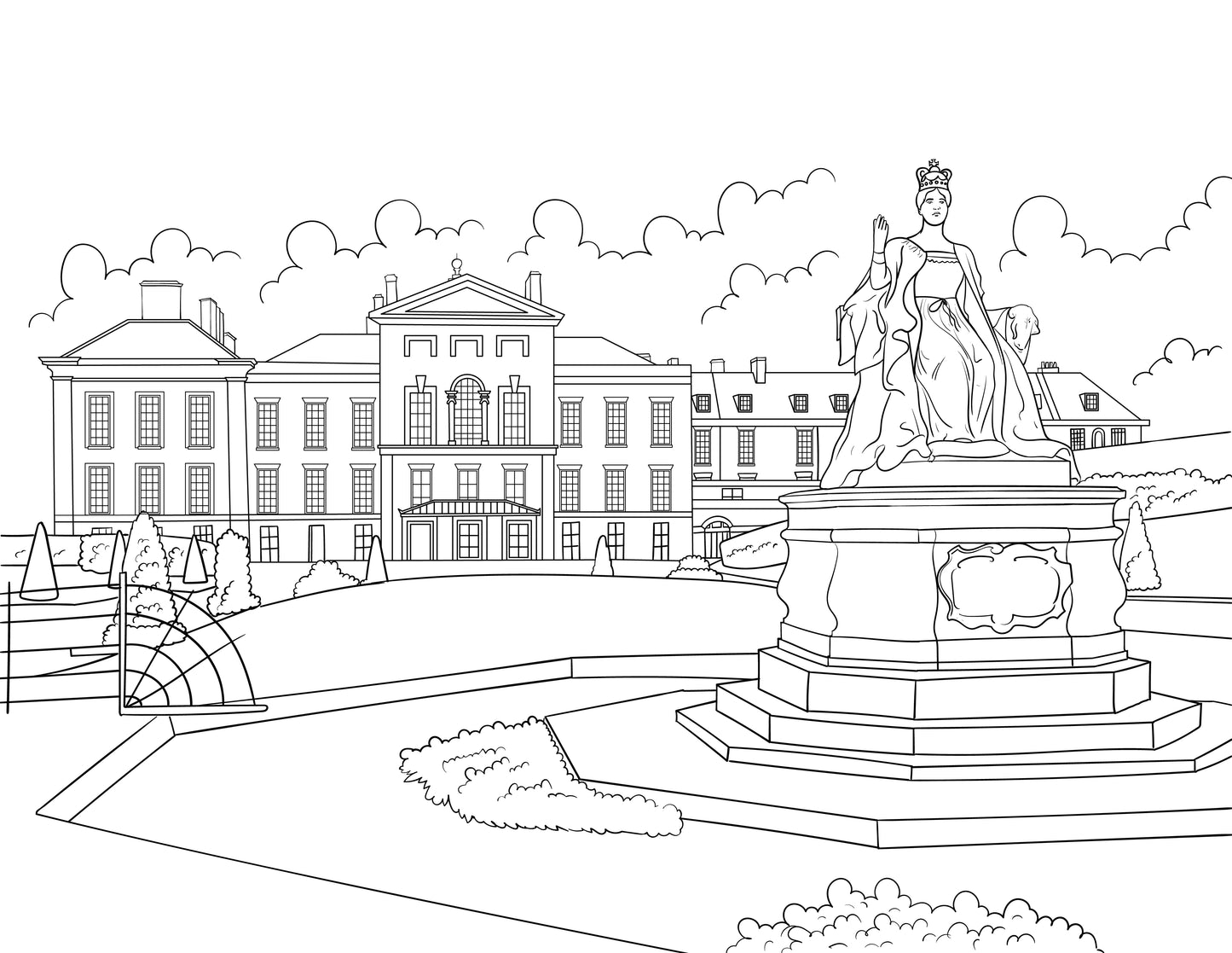 Royal Palaces Colouring Book (A4)