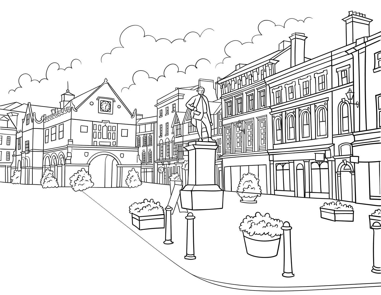 Shrewsbury Colouring Book (A4)