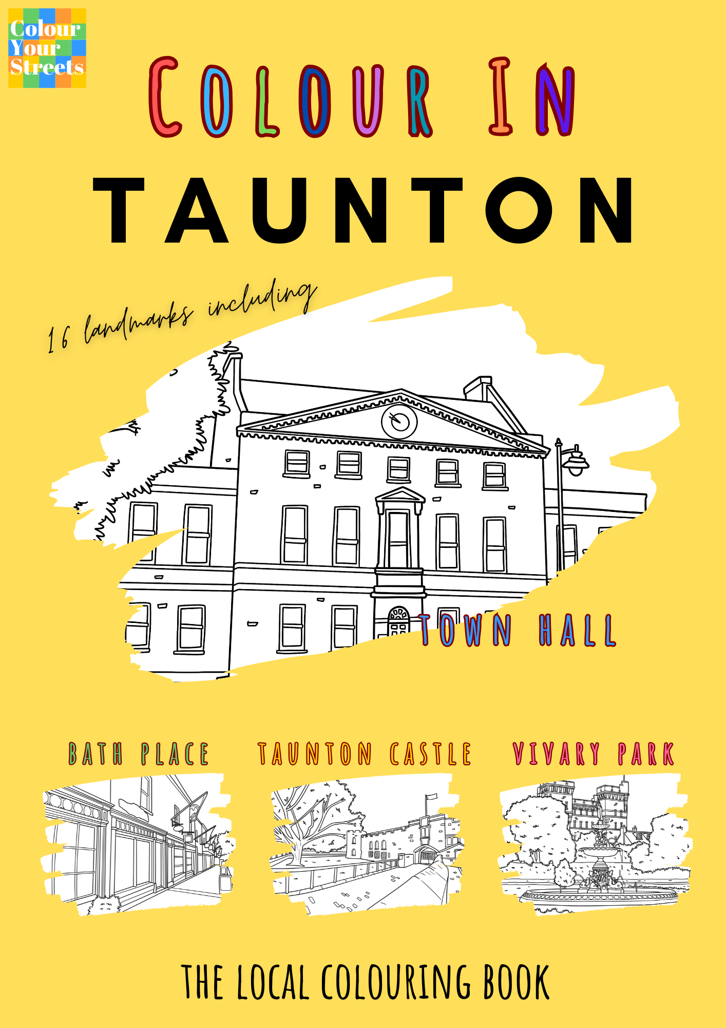 Taunton colouring book front cover