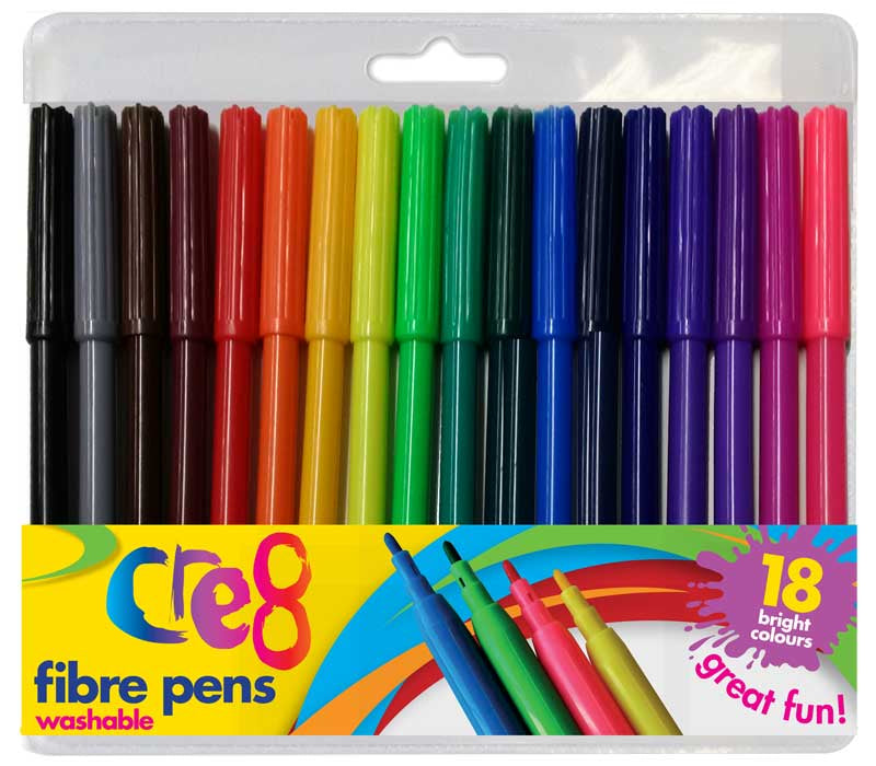 cre8 Colouring Pens - 18 Colours