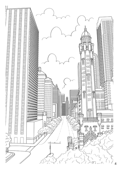 Chicago Coloring Book (A4)
