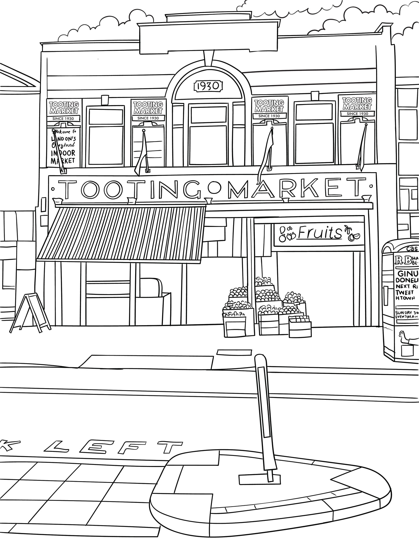 Tooting Colouring Book (A4)