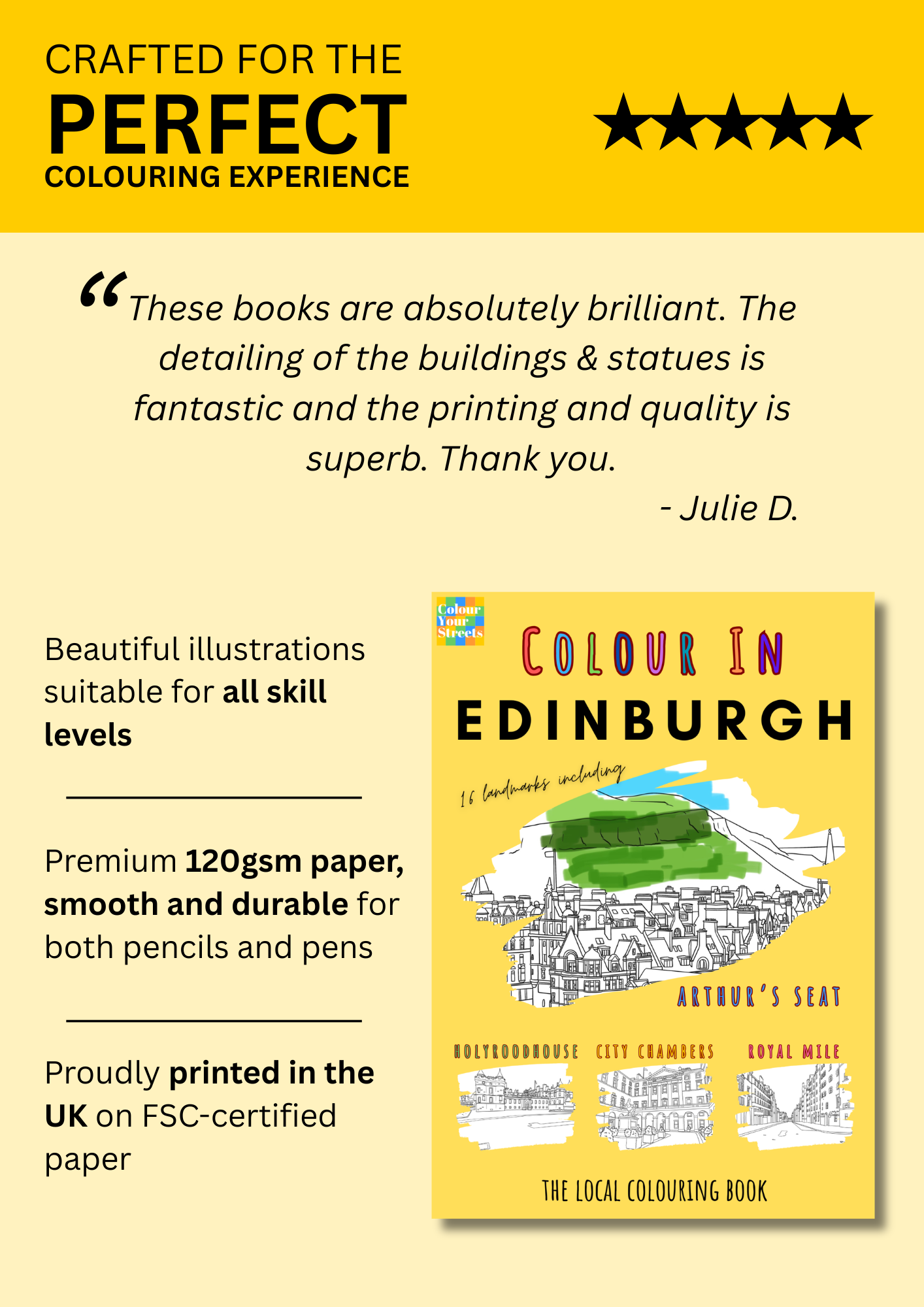 Edinburgh Colouring Book (A4)