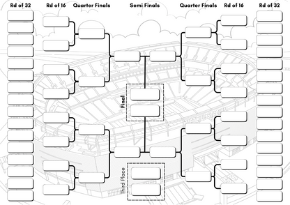 2026 Football Stadiums Colouring Book (A4)