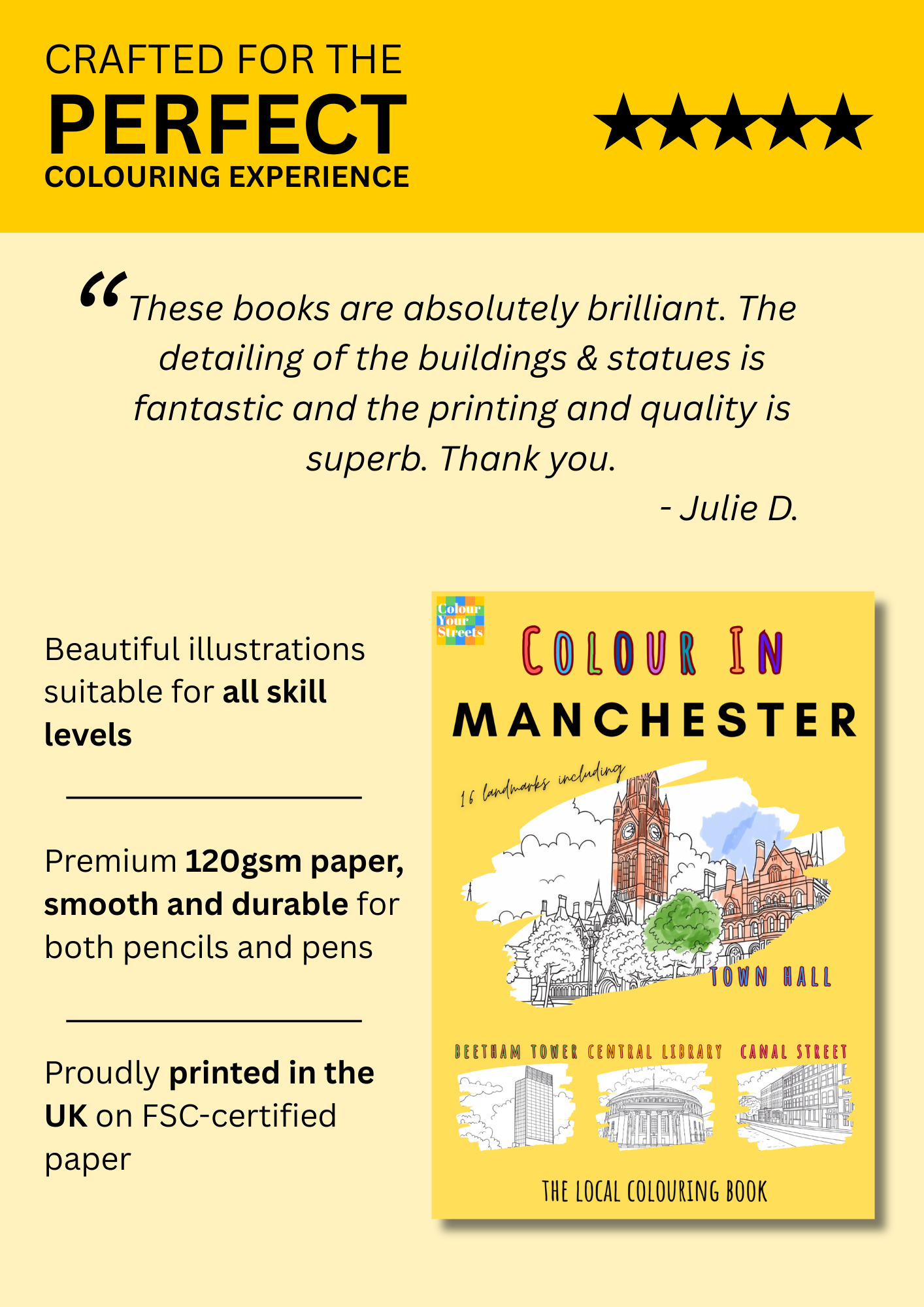 Manchester Colouring Book (A4)