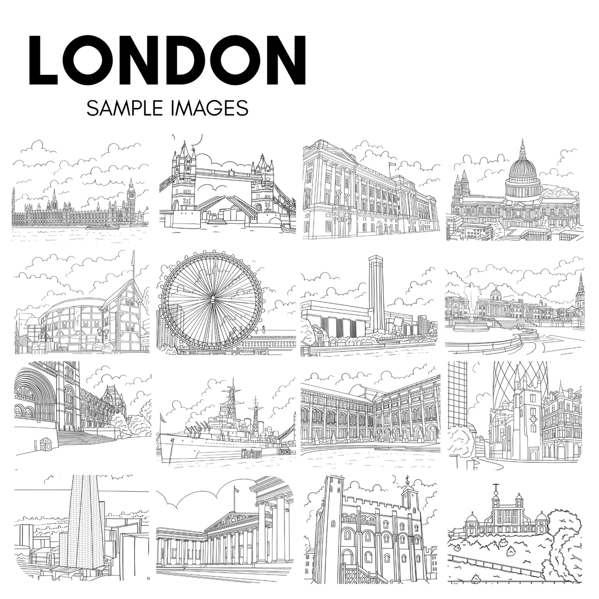 London Colouring Book Bundle