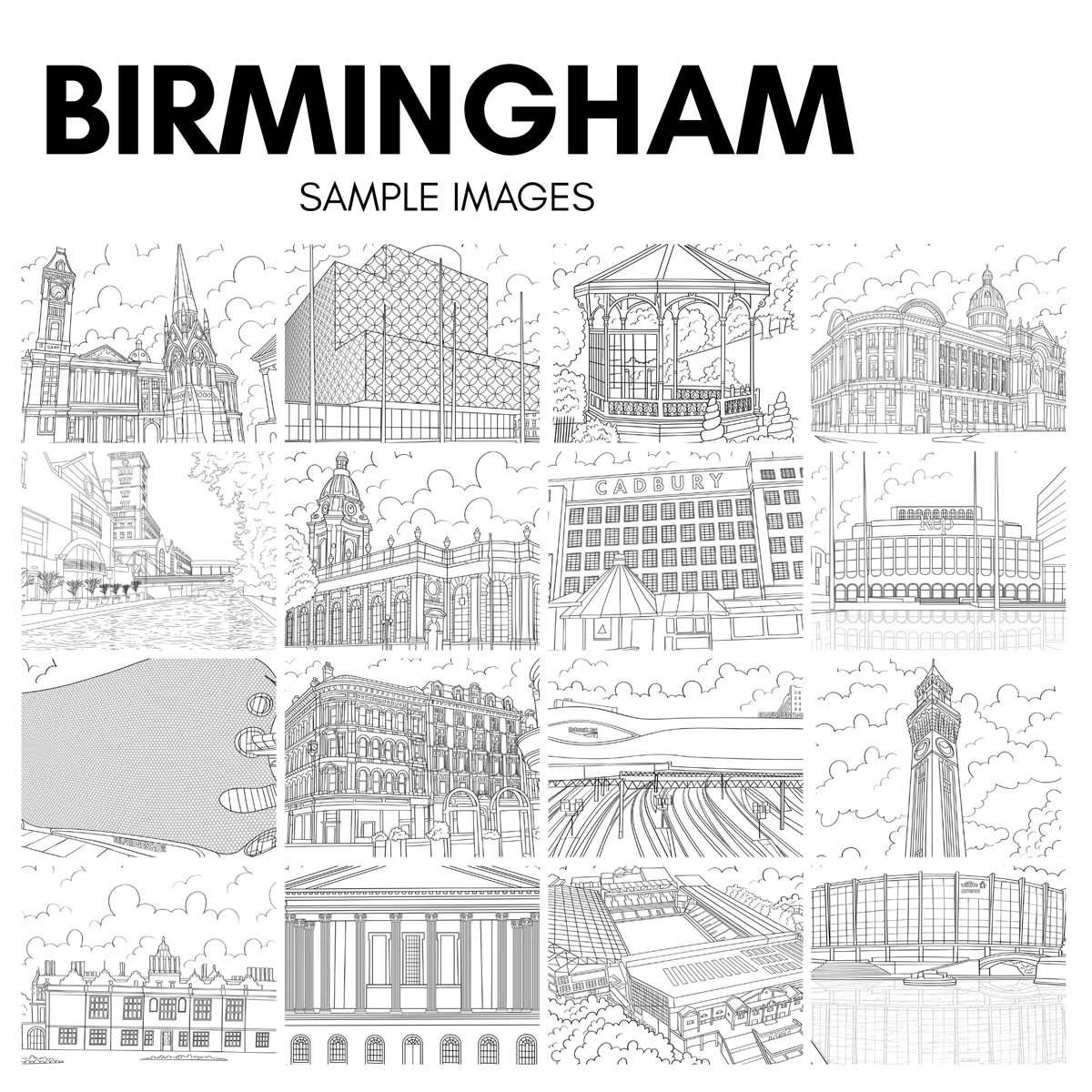 Birmingham Colouring Book Bundle