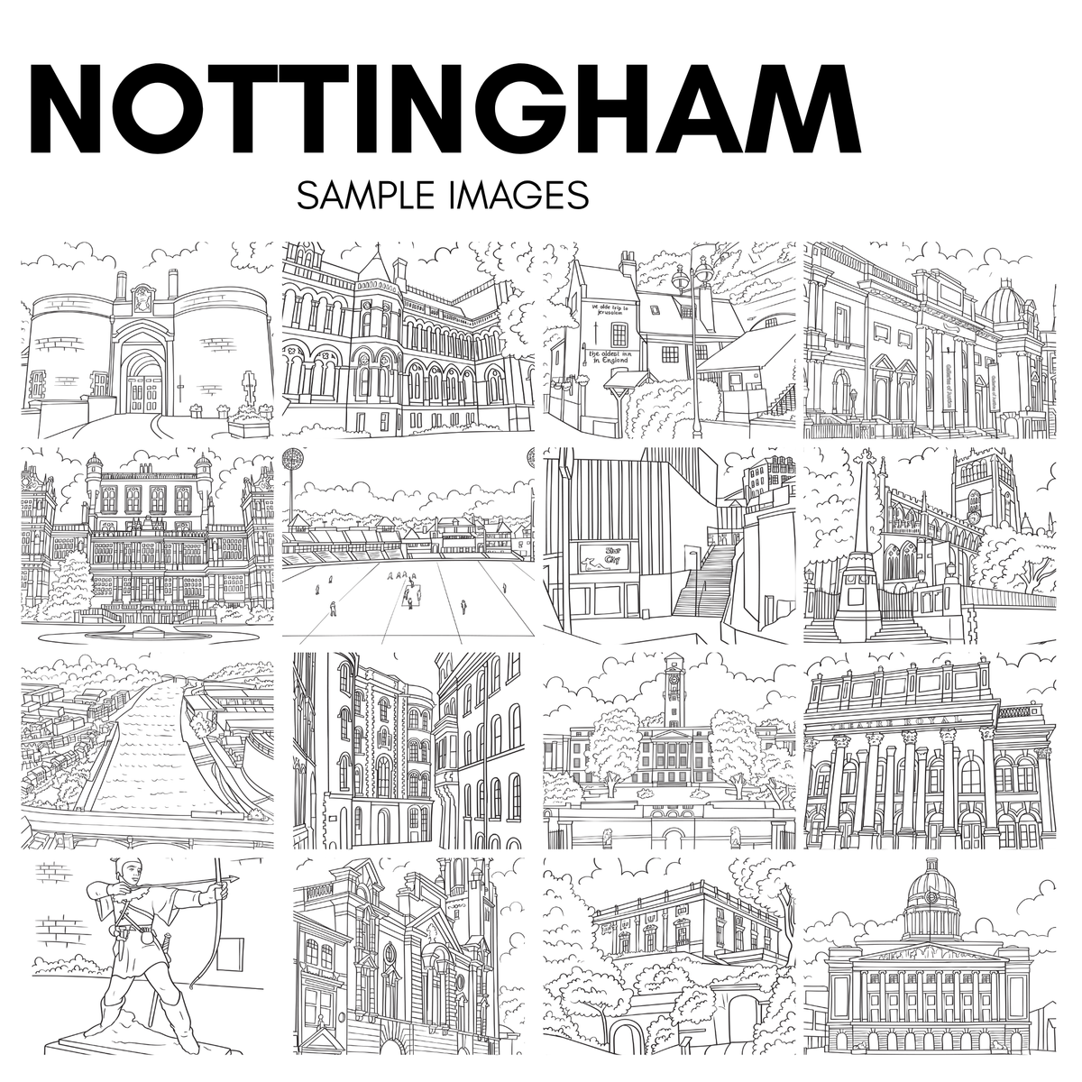 Nottingham Colouring Book Bundle