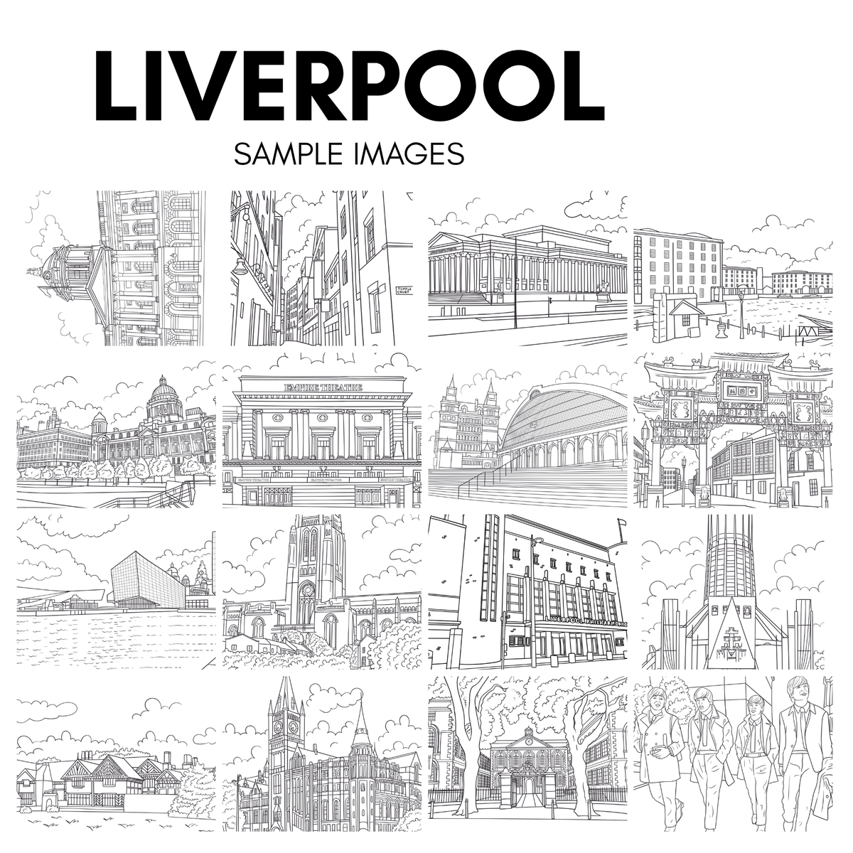 Liverpool Colouring Book Bundle