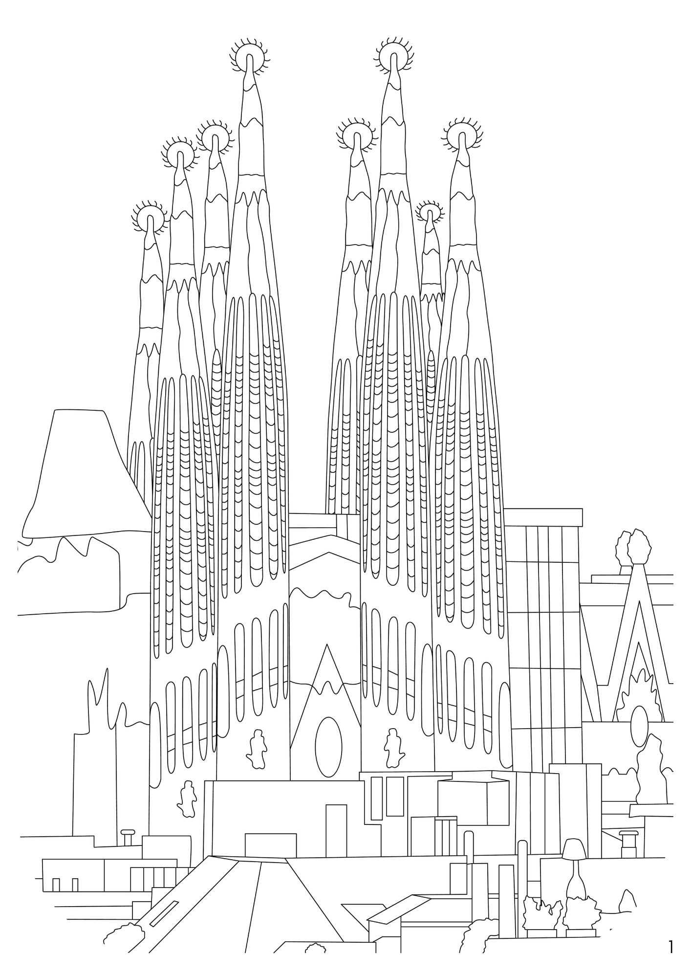 Barcelona Colouring Book (A4)