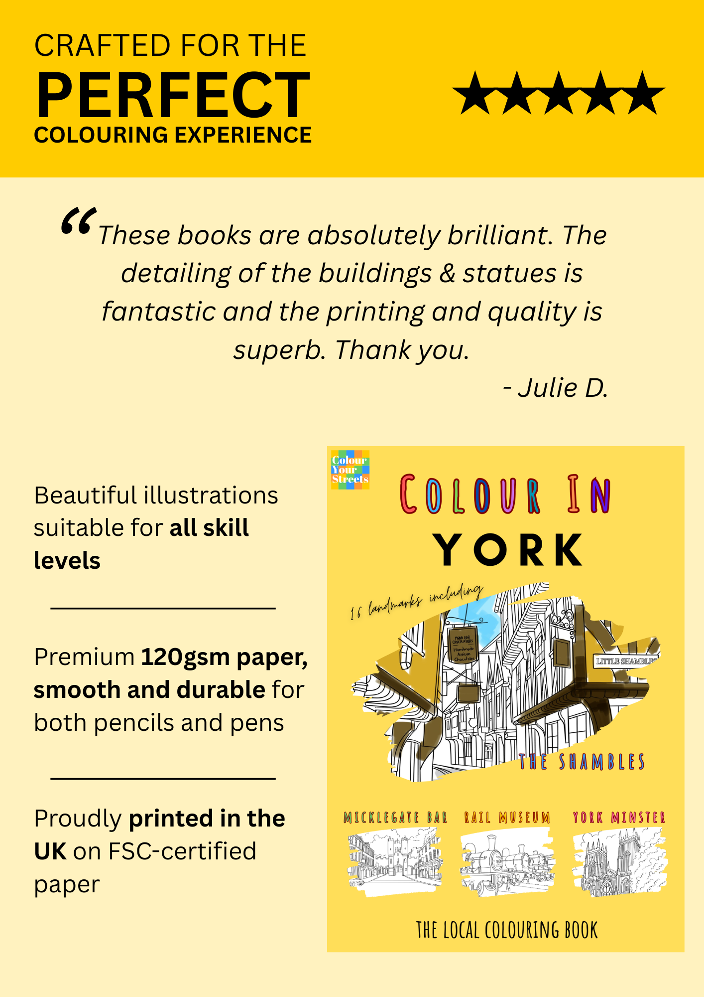 York Colouring Book (A4)