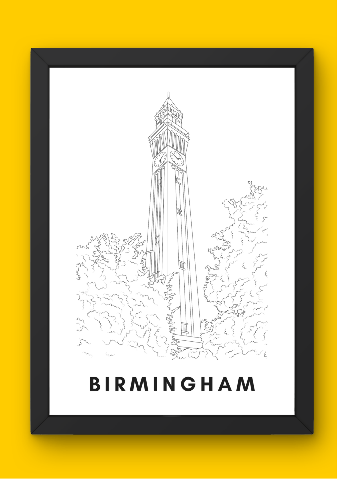 Birmingham Wall Art (A4)