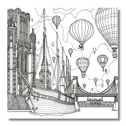 Enchanting British Cities Colouring Book