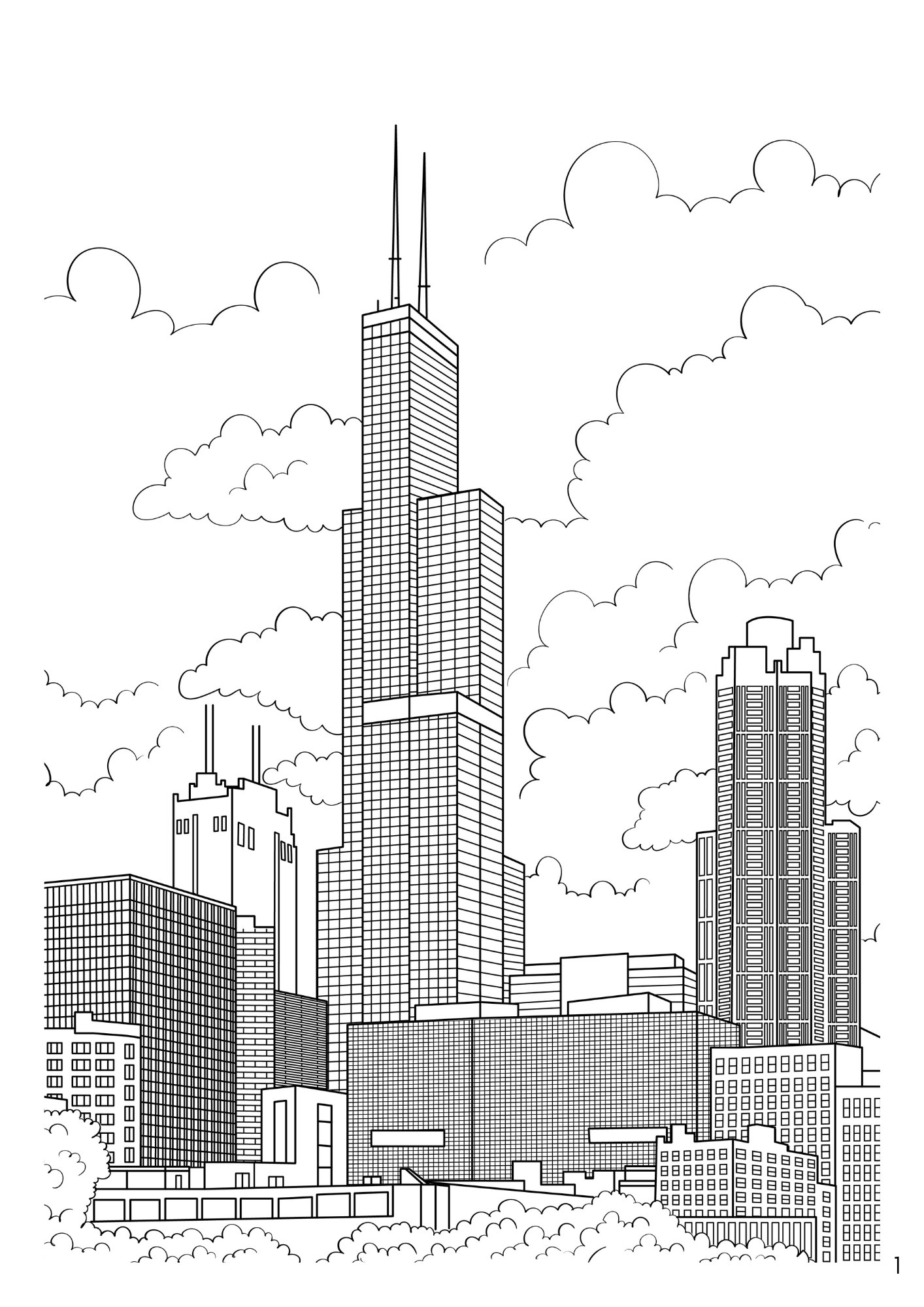 Chicago Coloring Book (A4)