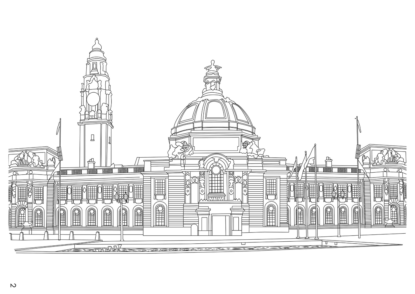 Cardiff Colouring Book (A4)