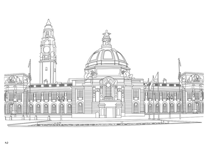 Cardiff Colouring Book (A4)