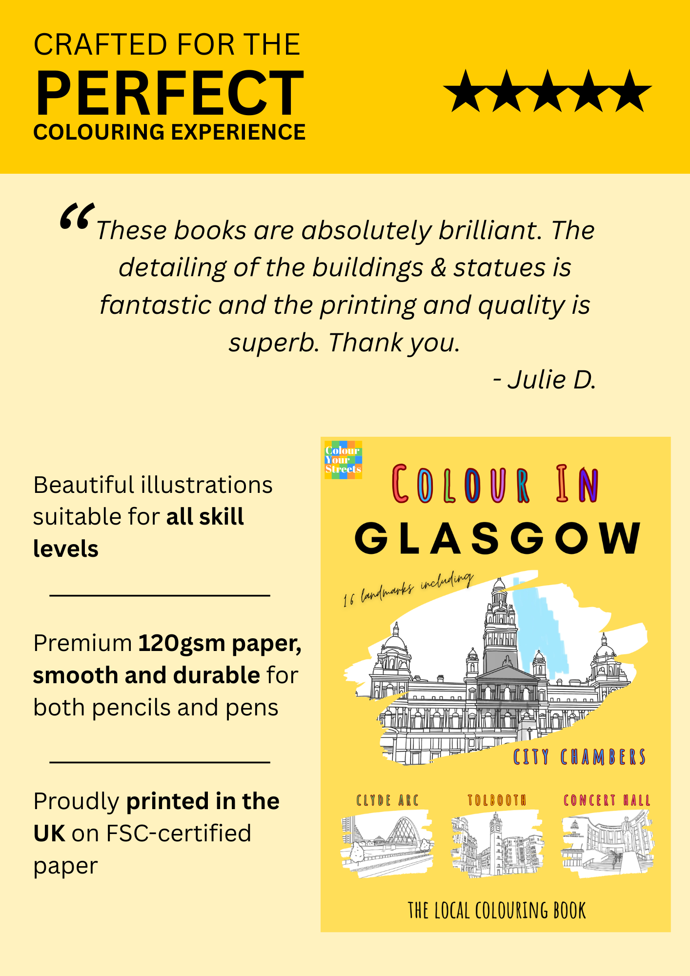 Glasgow Colouring Book (A4)