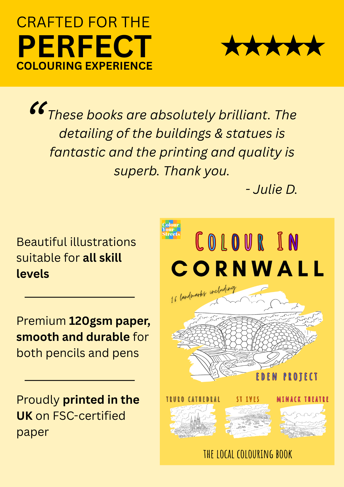 Cornwall Colouring Book (A4)