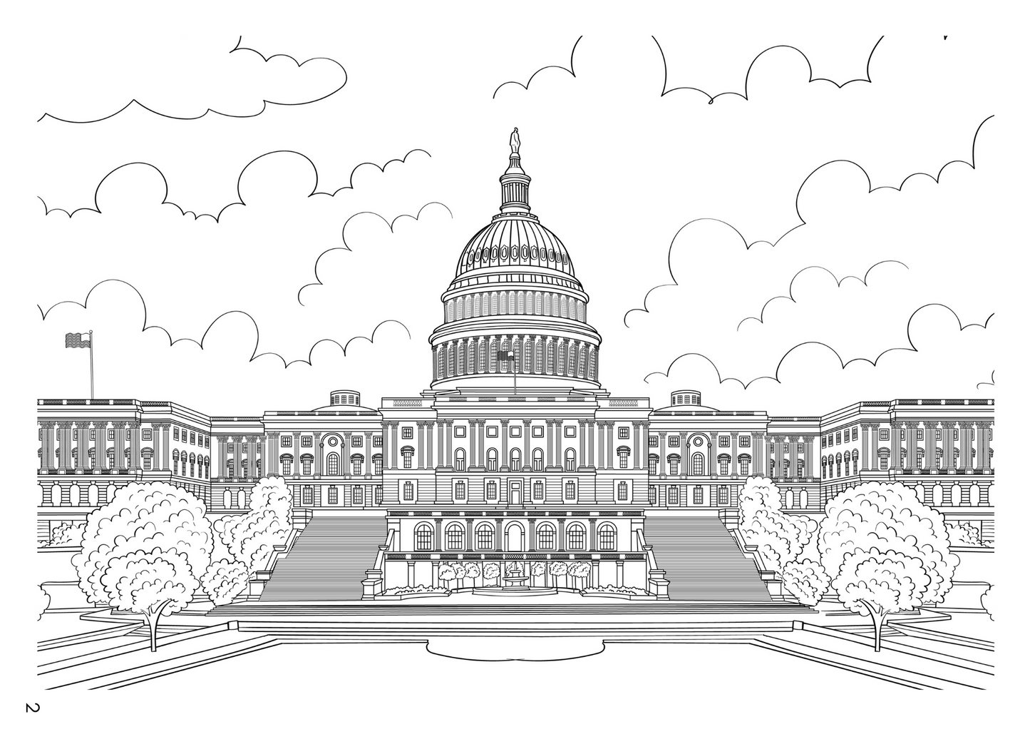 Washington D.C. Colouring Book (A4)
