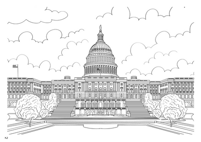 Washington D.C. Colouring Book (A4)