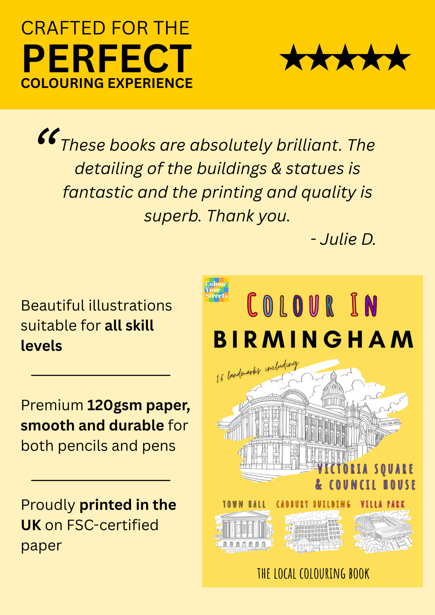 Birmingham Colouring Book (A4)