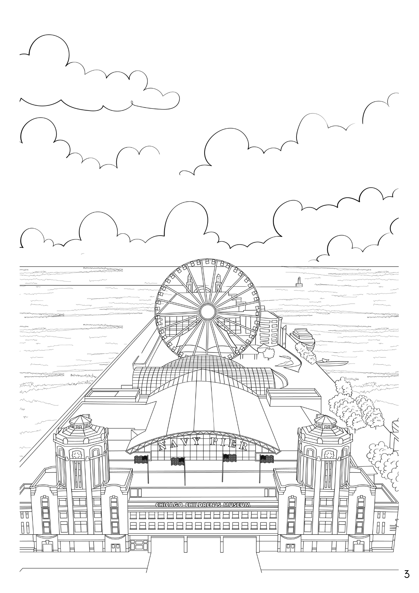 Chicago Coloring Book (A4)
