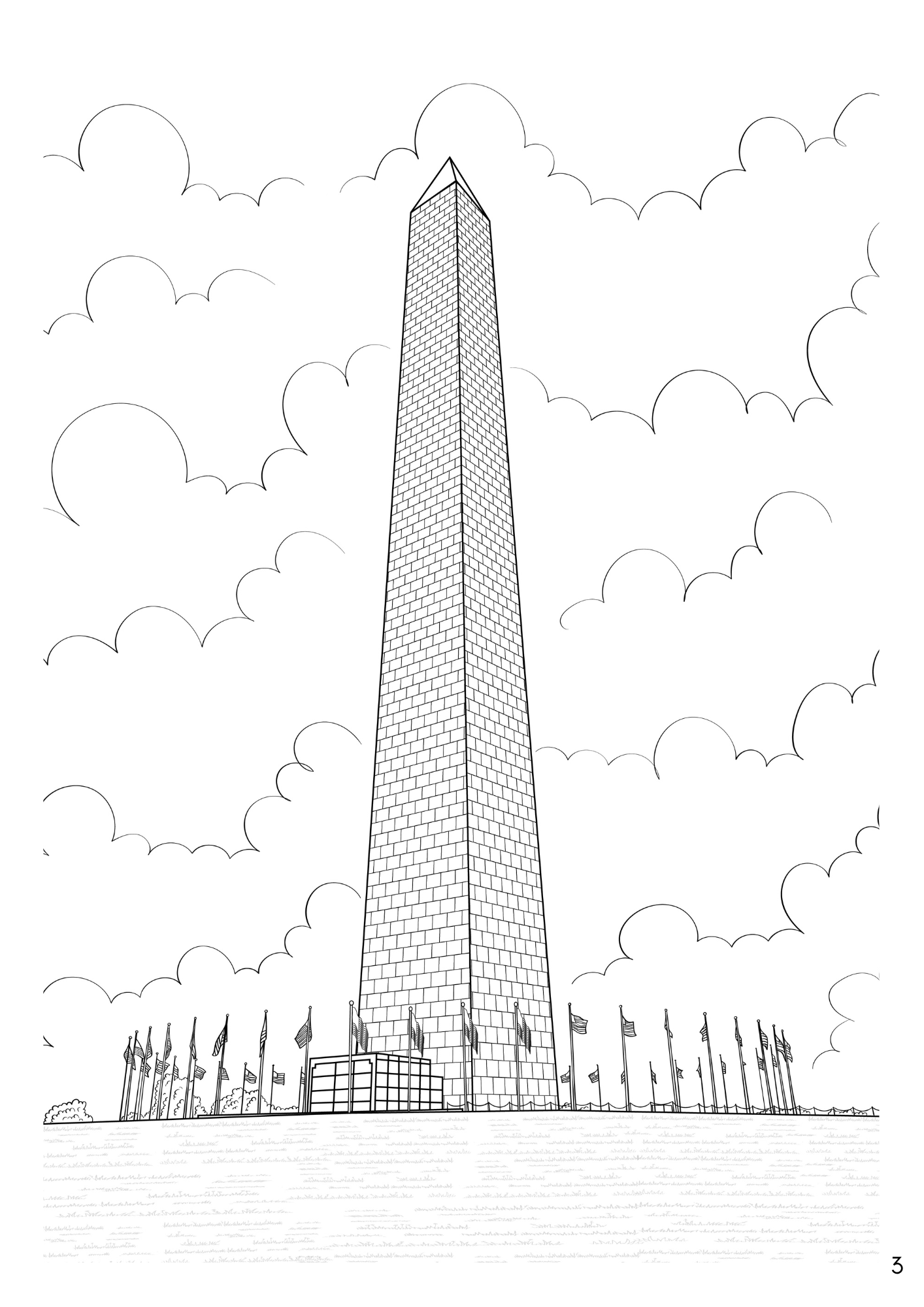 Washington D.C. Colouring Book (A4)
