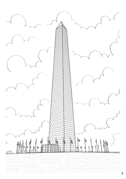 Washington D.C. Colouring Book (A4)