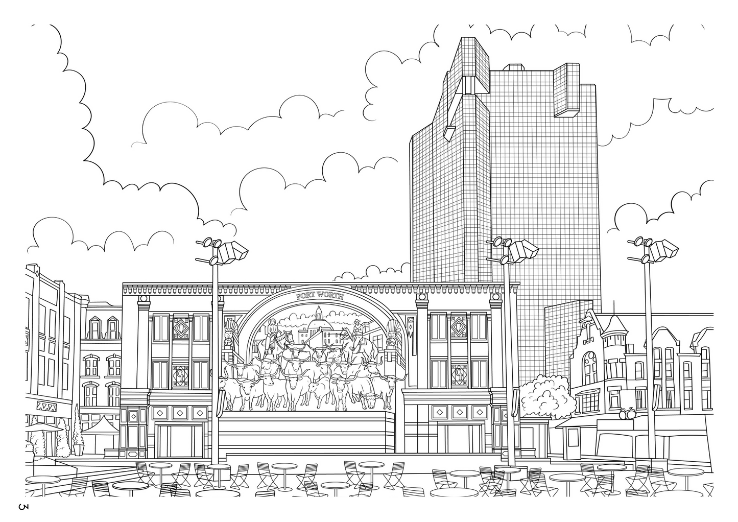 Fort Worth Coloring Book (A4)