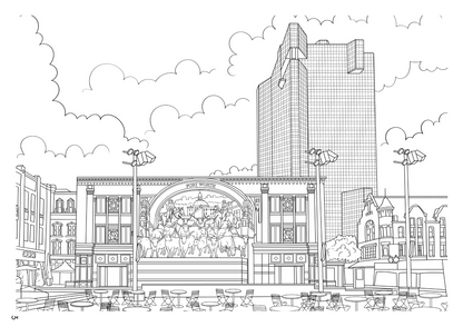 Fort Worth Coloring Book (A4)