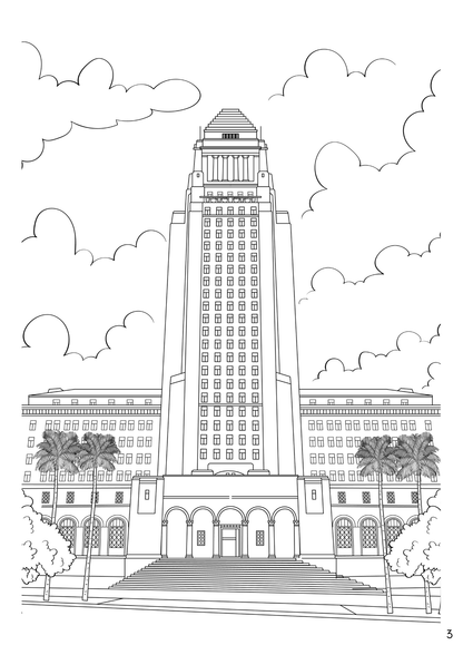 Los Angeles Coloring Book (A4)