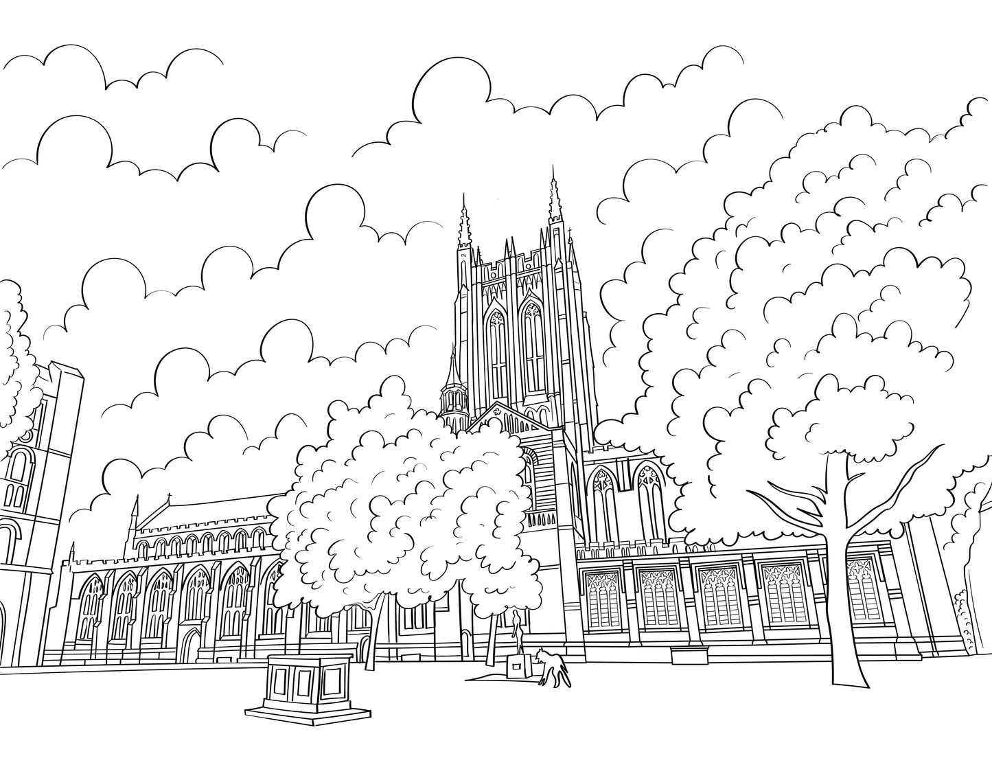 Bury St Edmunds Colouring Book (A4)