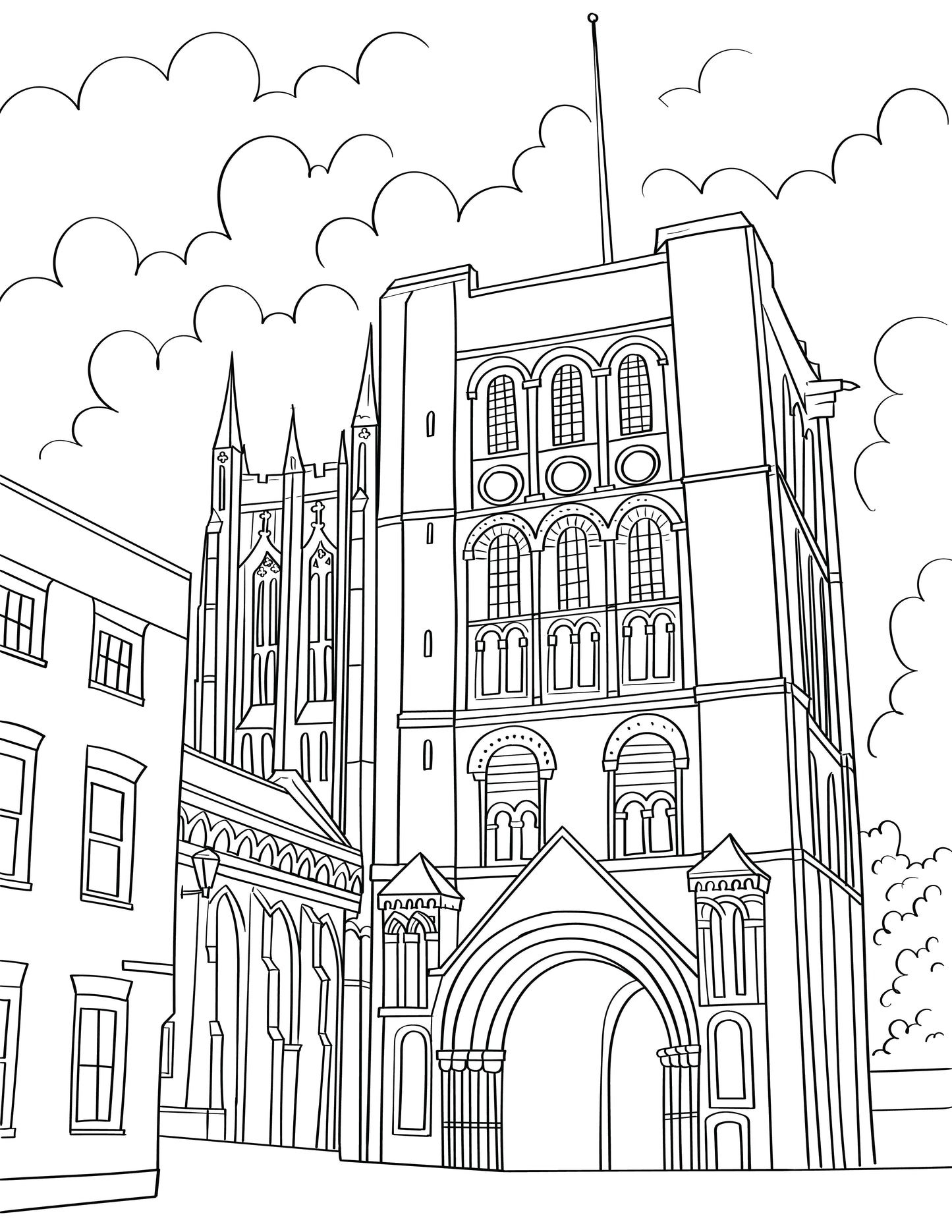 Bury St Edmunds Colouring Book (A4)