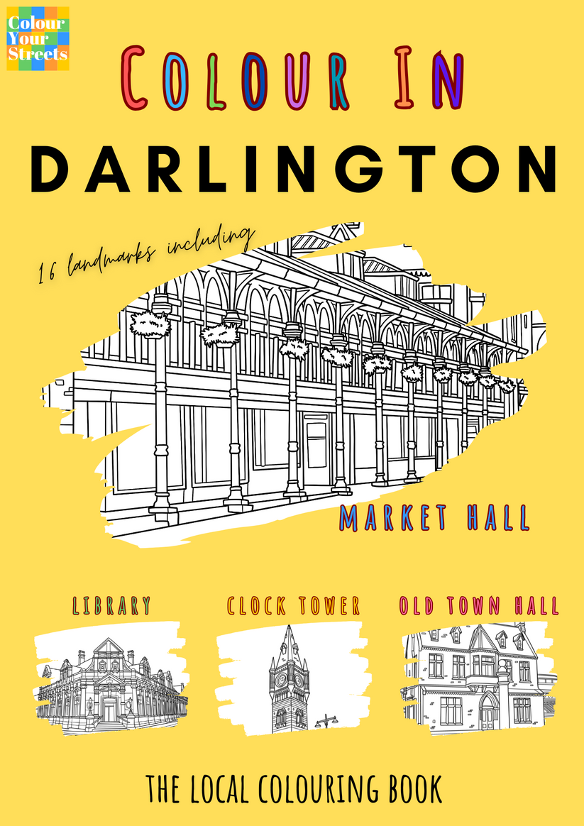 Darlington Colouring Book (A4) – Colour Your Streets