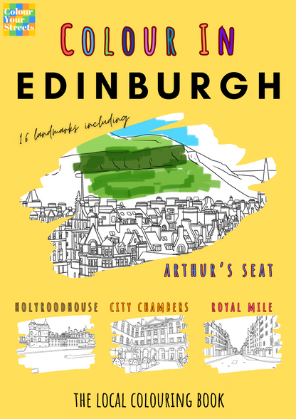 Edinburgh colouring book front cover