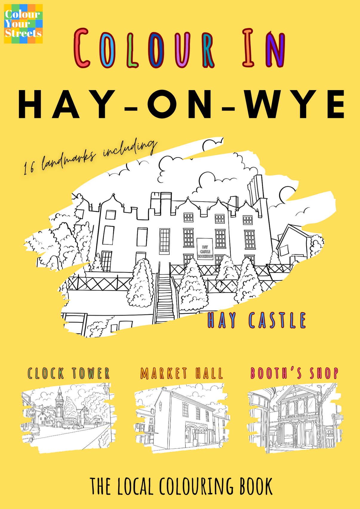 Hay-on-Wye Colouring Book (A4) – Colour Your Streets