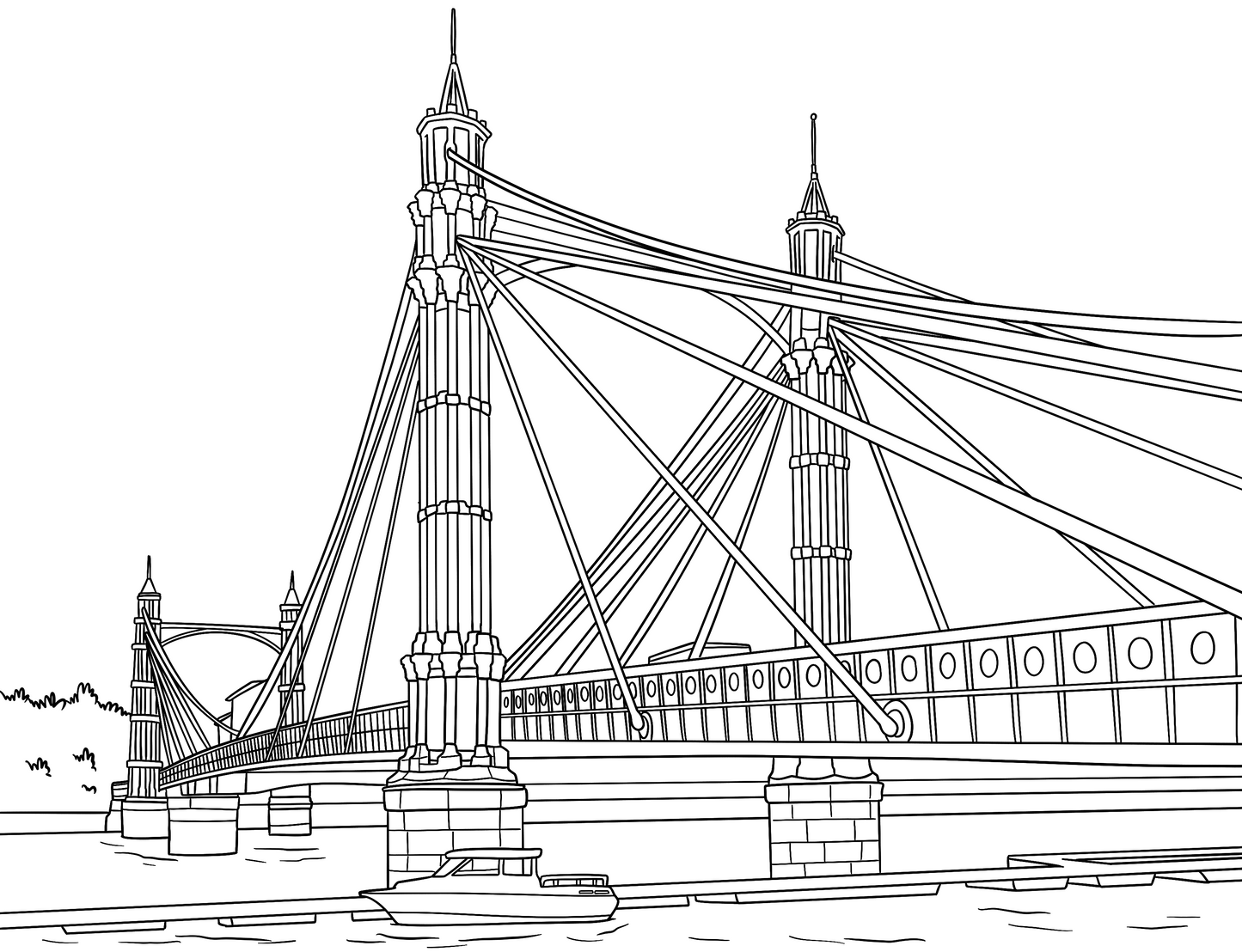 London Bridges Colouring Book (A4)