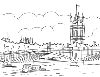 London Bridges Colouring Book (A4)