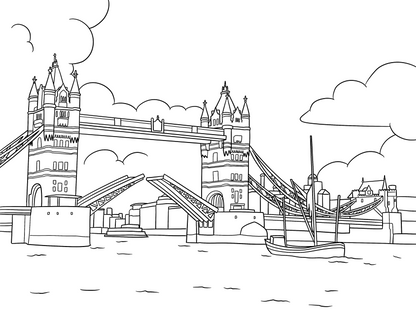 London Bridges Colouring Book (A4)