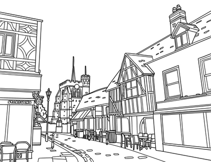 Hitchin Colouring Book (A4)