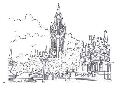 Manchester Colouring Book (A4)