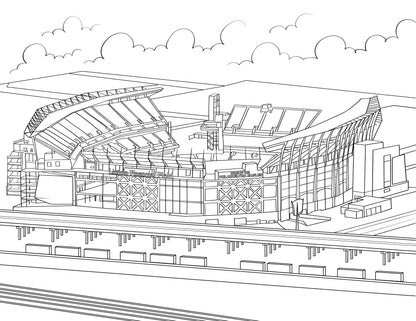 2026 Football Stadiums Colouring Book (A4)