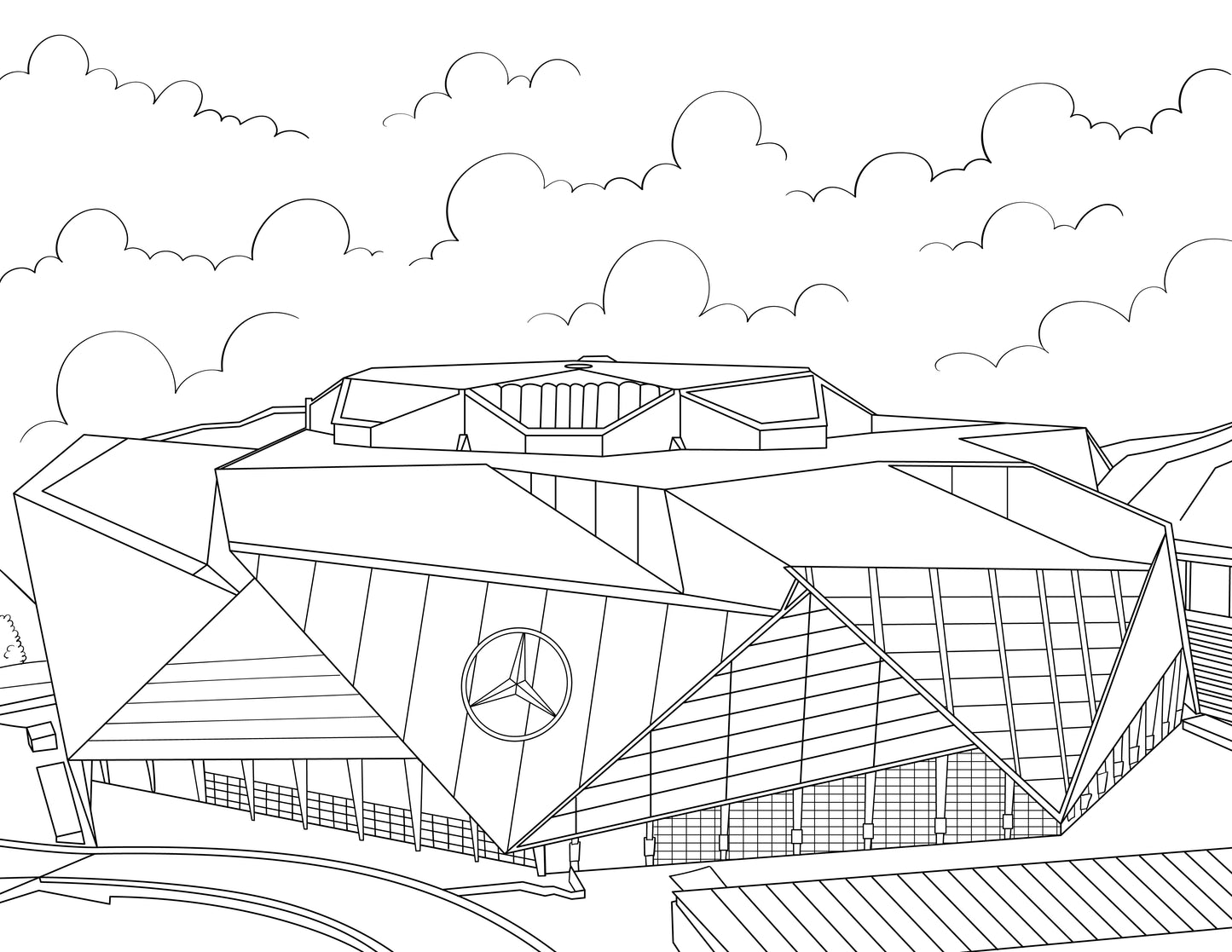 2026 Football Stadiums Colouring Book (A4)