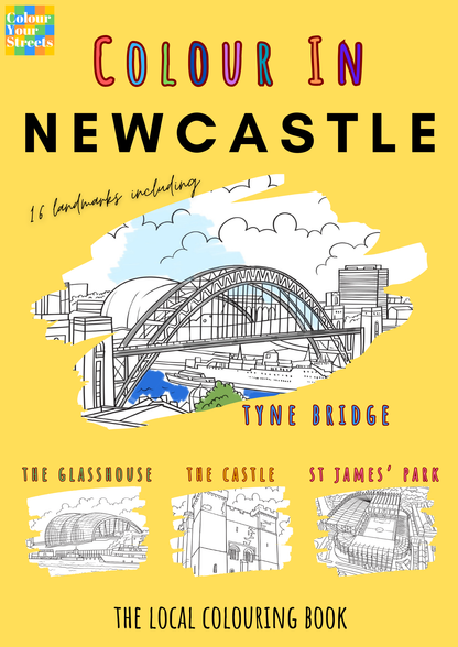 Newcastle colouring book front cover