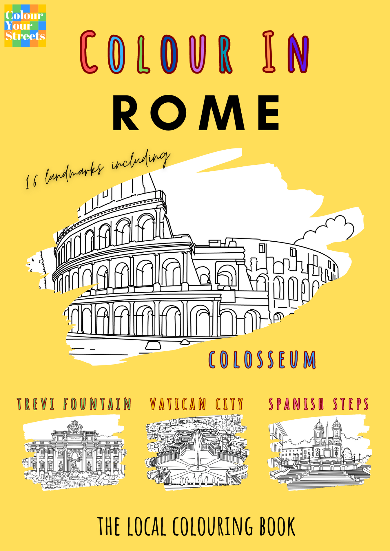 Rome Colouring Book (A4) – Colour Your Streets