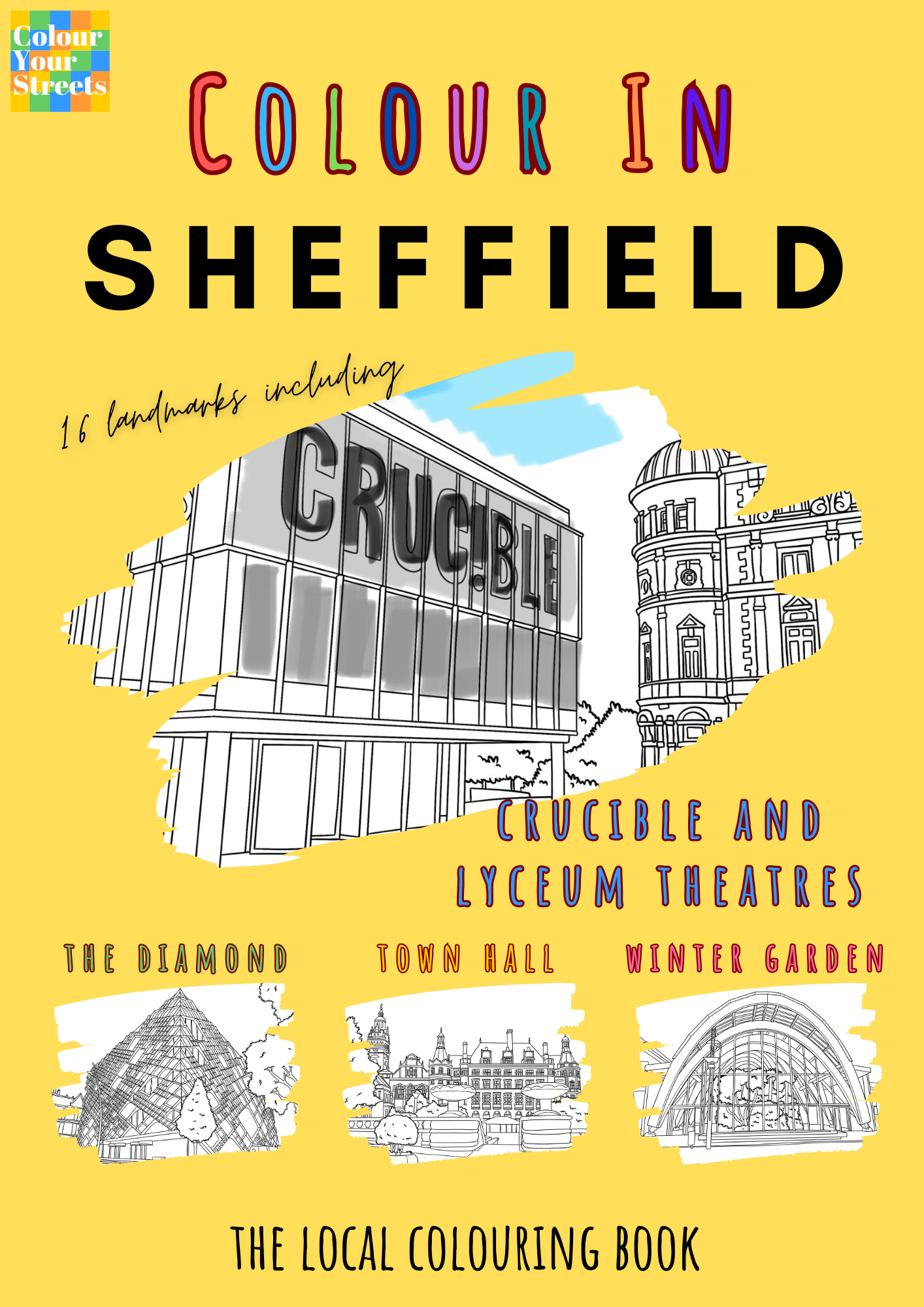 Sheffield colouring book front cover