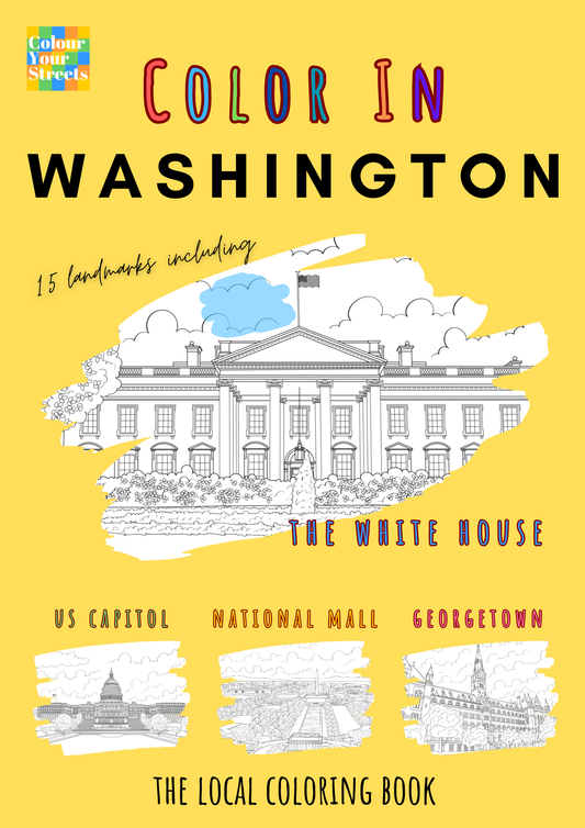 Washington D.C. Coloring Book (A4)